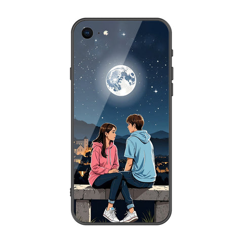 iPhone SE 2020 Cover - Love Couple Series - Premium Printed Metal soft Bumper shock Proof Case