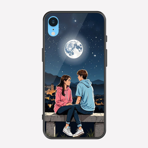 iPhone XR Cover - Love Couple Series - Premium Printed Metal soft Bumper shock Proof Case