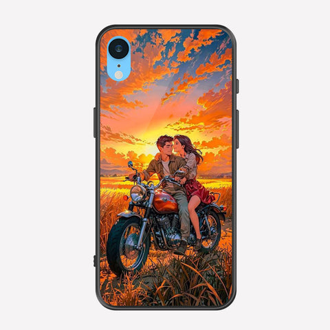 iPhone XR Cover - Love Couple Series - Premium Printed Metal soft Bumper shock Proof Case
