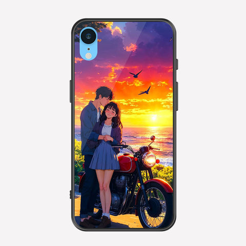 iPhone XR Cover - Love Couple Series - Premium Printed Metal soft Bumper shock Proof Case