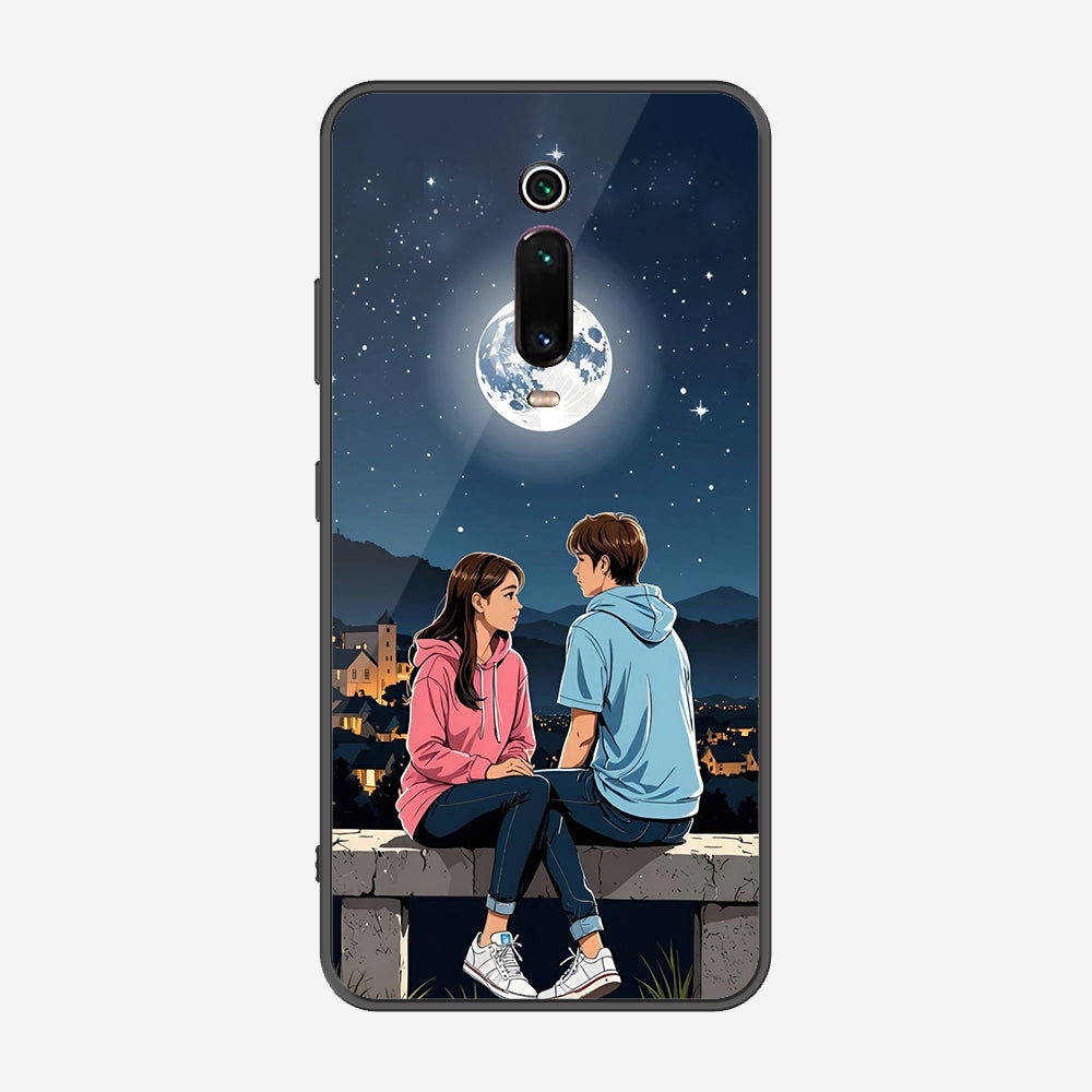Xiaomi Mi 9T Pro Cover - Love Couple Series - Premium Printed Metal soft Bumper shock Proof Case