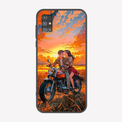 Samsung Galaxy M31s Cover - Love Couple Series - Premium Printed Metal soft Bumper shock Proof Case