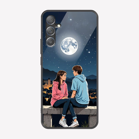 Samsung Galaxy M34 5G Cover - Love Couple Series - Premium Printed Metal soft Bumper shock Proof Case