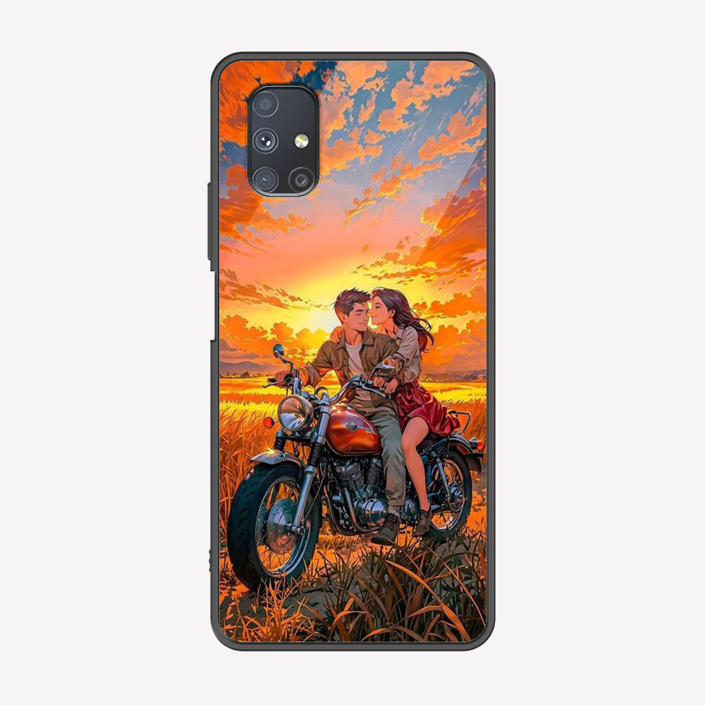 Samsung Galaxy M51 Cover - Love Couple Series - Premium Printed Metal soft Bumper shock Proof Case