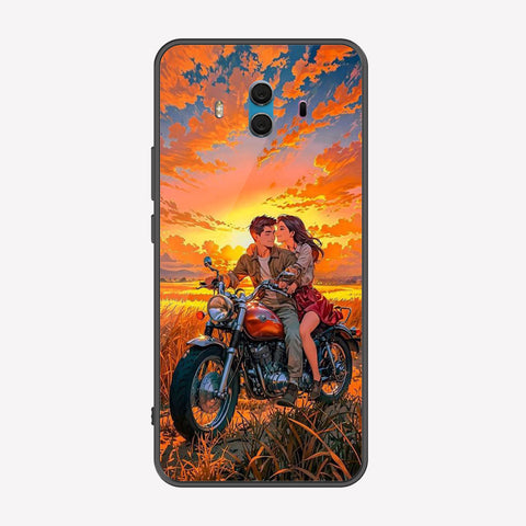 Huawei Mate 10 Cover - Love Couple Series - Premium Printed Metal soft Bumper shock Proof Case