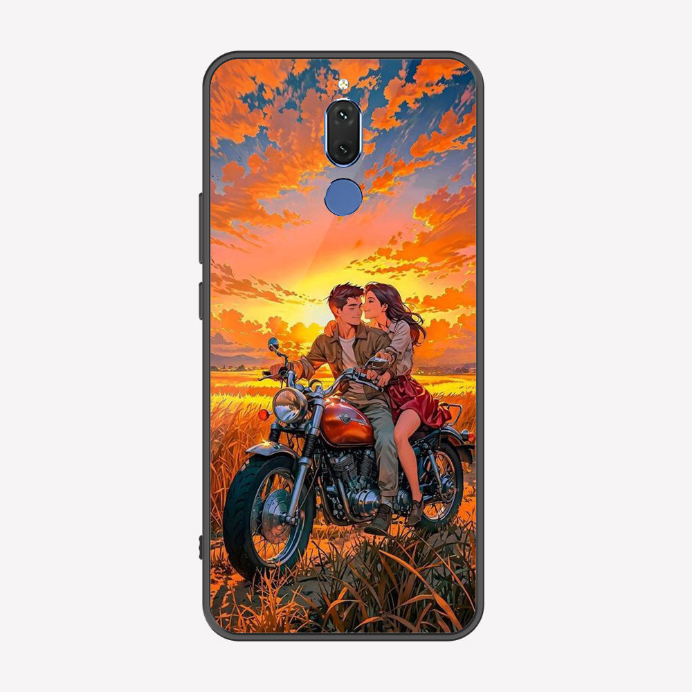 Huawei Mate 10 Lite Cover - Love Couple Series - Premium Printed Metal soft Bumper shock Proof Case