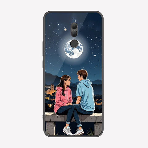 Huawei Mate 20 Lite Cover - Love Couple Series - Premium Printed Metal soft Bumper shock Proof Case