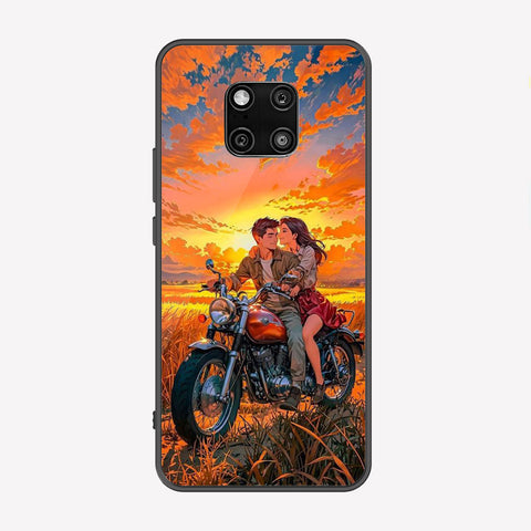 Huawei Mate 20 Pro Cover - Love Couple Series - Premium Printed Metal soft Bumper shock Proof Case