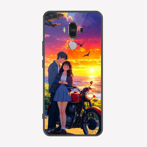 Huawei Mate 9 Cover - Love Couple Series - Premium Printed Metal soft Bumper shock Proof Case