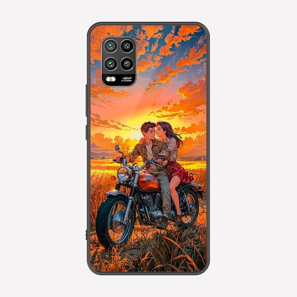 Xiaomi Mi 10 Lite 5G Cover - Love Couple Series - Premium Printed Metal soft Bumper shock Proof Case