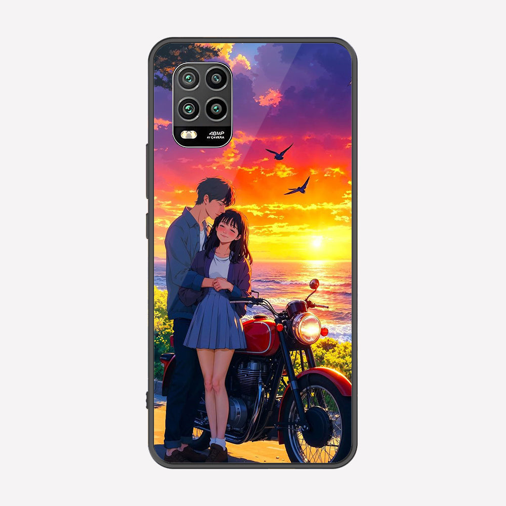 Xiaomi Mi 10 Lite 5G Cover - Love Couple Series - Premium Printed Metal soft Bumper shock Proof Case