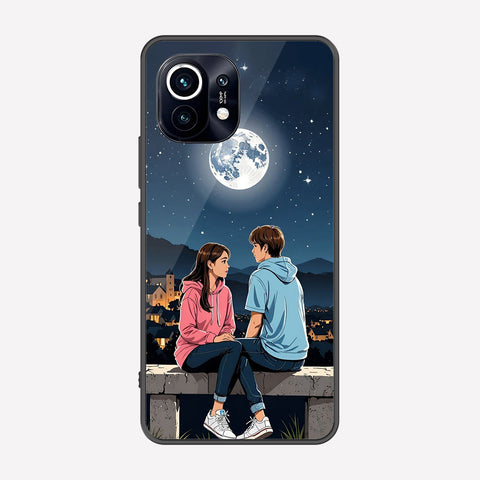 Xiaomi Mi 11 Cover - Love Couple Series - Premium Printed Metal soft Bumper shock Proof Case
