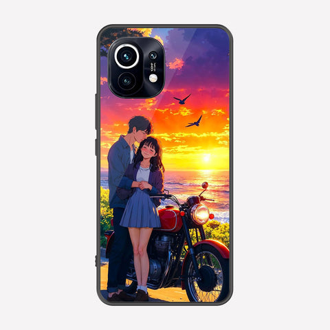 Xiaomi Mi 11 Cover - Love Couple Series - Premium Printed Metal soft Bumper shock Proof Case