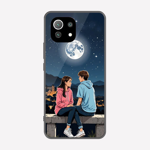 Xiaomi 11 Lite 5G NE Cover - Love Couple Series - Premium Printed Metal soft Bumper shock Proof Case
