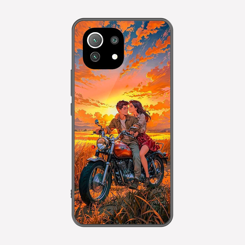 Xiaomi 11 Lite 5G NE Cover - Love Couple Series - Premium Printed Metal soft Bumper shock Proof Case