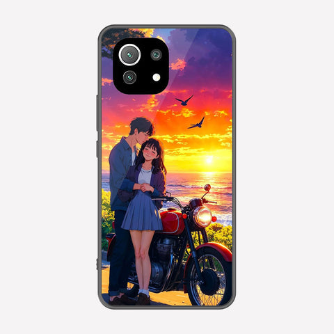 Xiaomi 11 Lite 5G NE Cover - Love Couple Series - Premium Printed Metal soft Bumper shock Proof Case