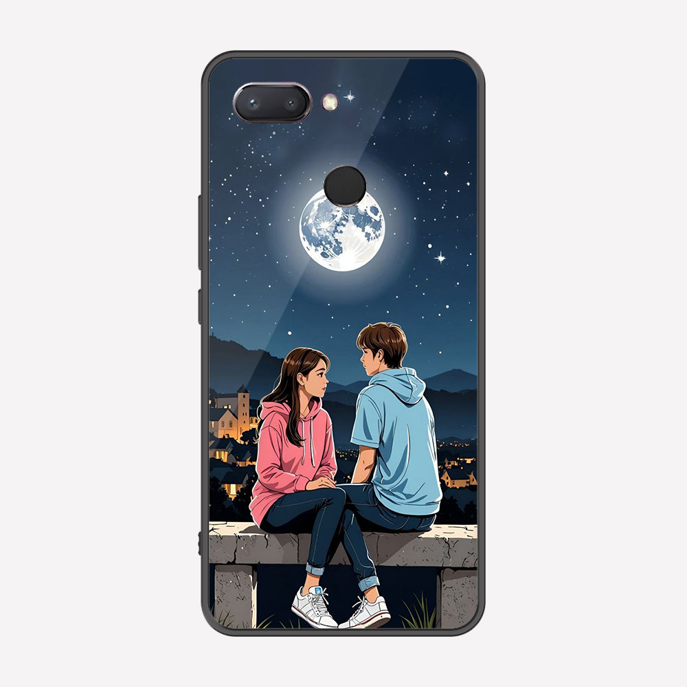 Xiaomi Mi 8 Lite Cover - Love Couple Series - Premium Printed Metal soft Bumper shock Proof Case