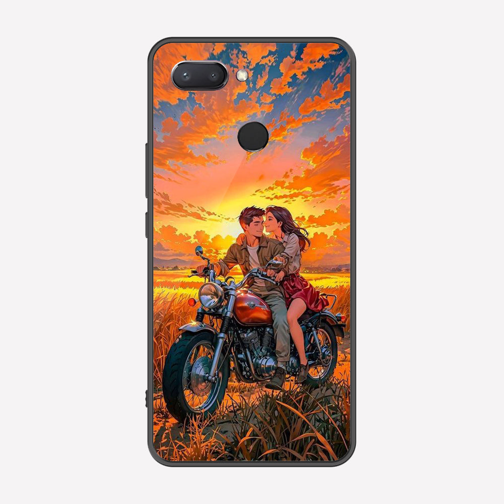 Xiaomi Mi 8 Lite Cover - Love Couple Series - Premium Printed Metal soft Bumper shock Proof Case