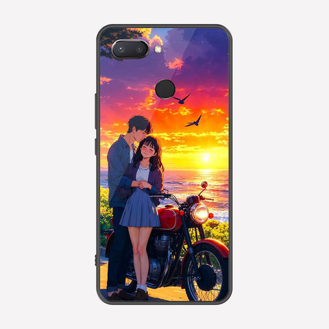 Xiaomi Mi 8 Lite Cover - Love Couple Series - Premium Printed Metal soft Bumper shock Proof Case