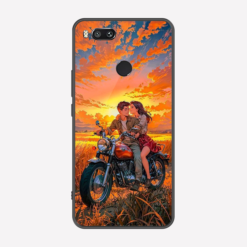 Xiaomi Mi A1 / Mi 5X Cover - Love Couple Series - Premium Printed Metal soft Bumper shock Proof Case