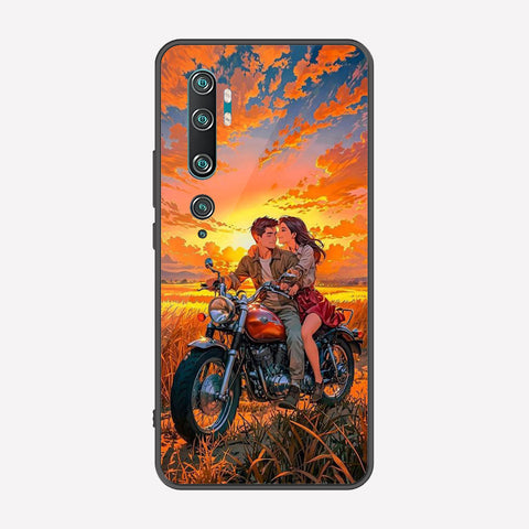 Xiaomi Mi Note 10 Cover - Love Couple Series - Premium Printed Metal soft Bumper shock Proof Case
