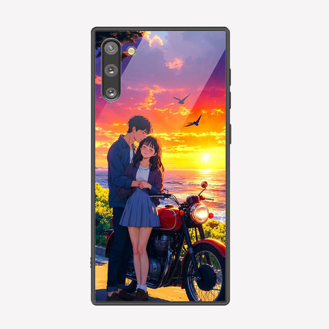 Samsung Galaxy Note 10 Cover - Love Couple Series - Premium Printed Metal soft Bumper shock Proof Case