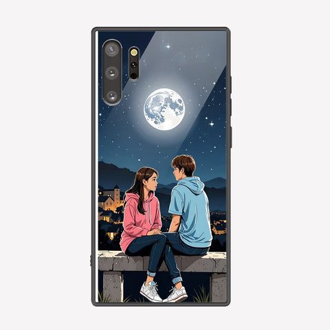 Samsung Galaxy Note 10 Plus Cover - Love Couple Series - Premium Printed Metal soft Bumper shock Proof Case