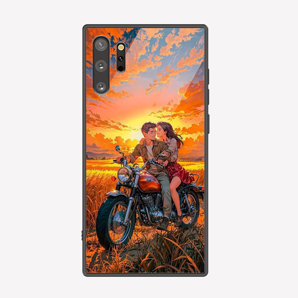 Samsung Galaxy Note 10 Plus Cover - Love Couple Series - Premium Printed Metal soft Bumper shock Proof Case