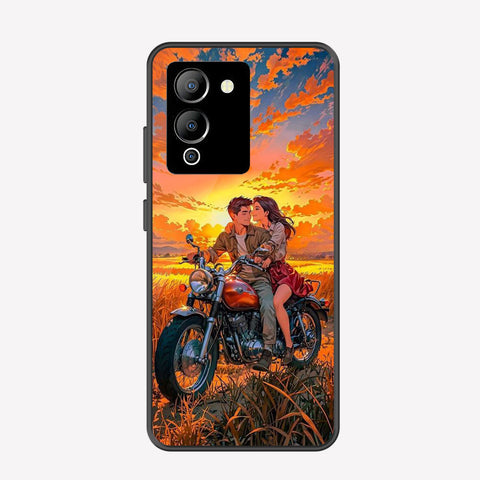 Infinix Note 12 G96 Cover - Love Couple Series - Premium Printed Metal soft Bumper shock Proof Case