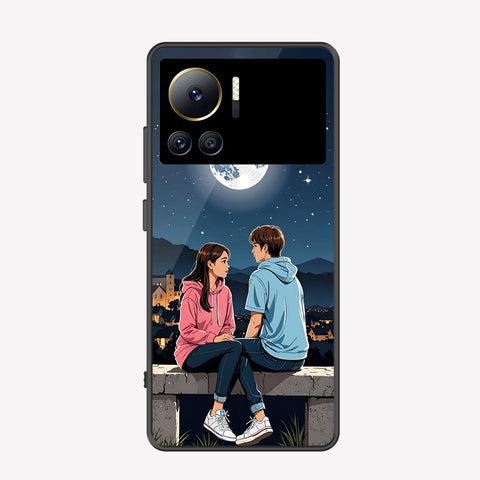 Infinix Note 12 VIP Cover - Love Couple Series - Premium Printed Metal soft Bumper shock Proof Case