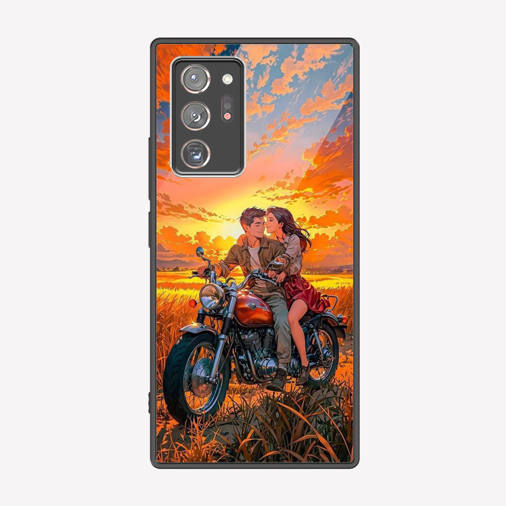 Samsung Galaxy Note 20 Cover - Love Couple Series - Premium Printed Metal soft Bumper shock Proof Case