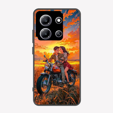 Infinix Note 30i Cover - Love Couple Series - Premium Printed Metal soft Bumper shock Proof Case
