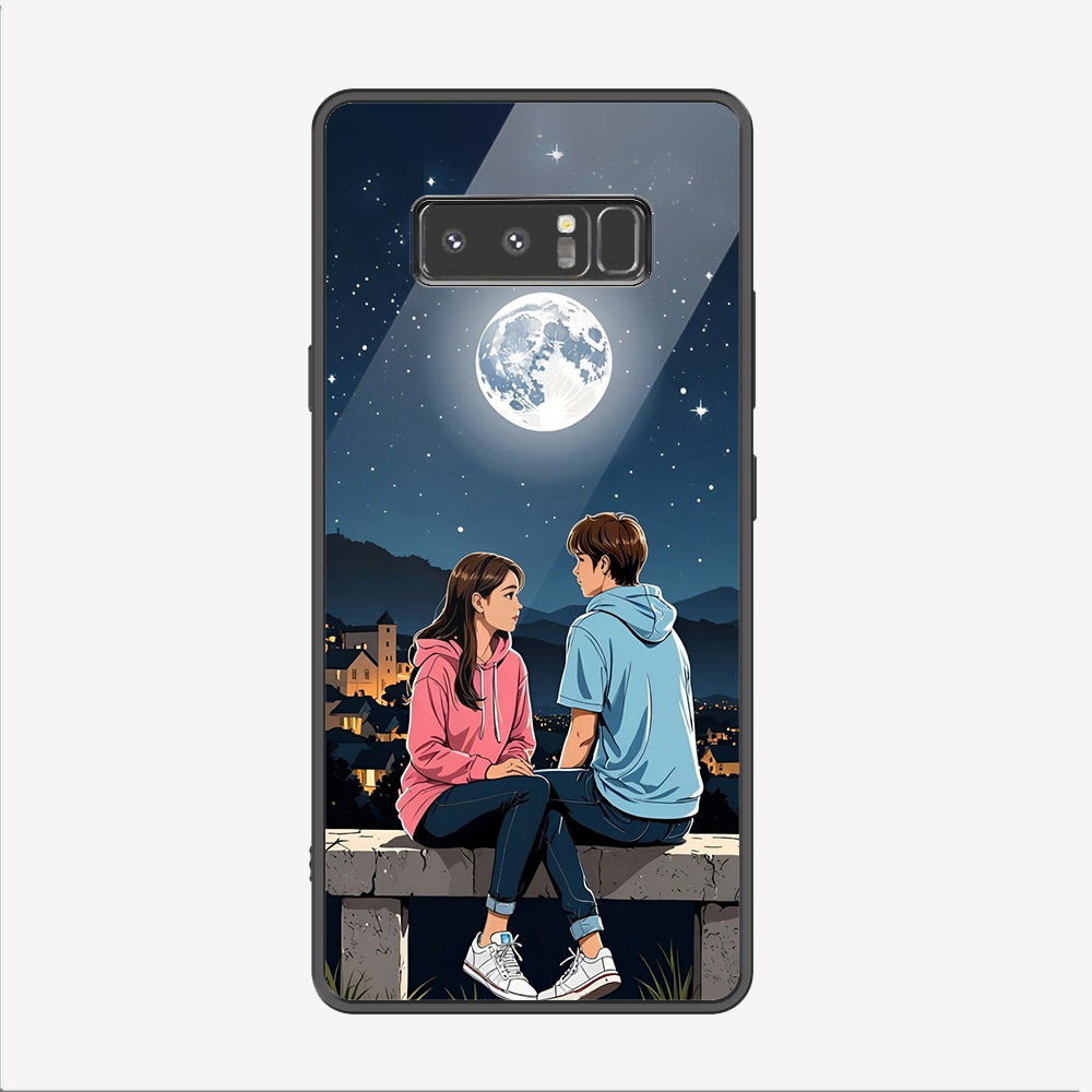 Samsung Galaxy Note 8 Cover - Love Couple Series - Premium Printed Metal soft Bumper shock Proof Case