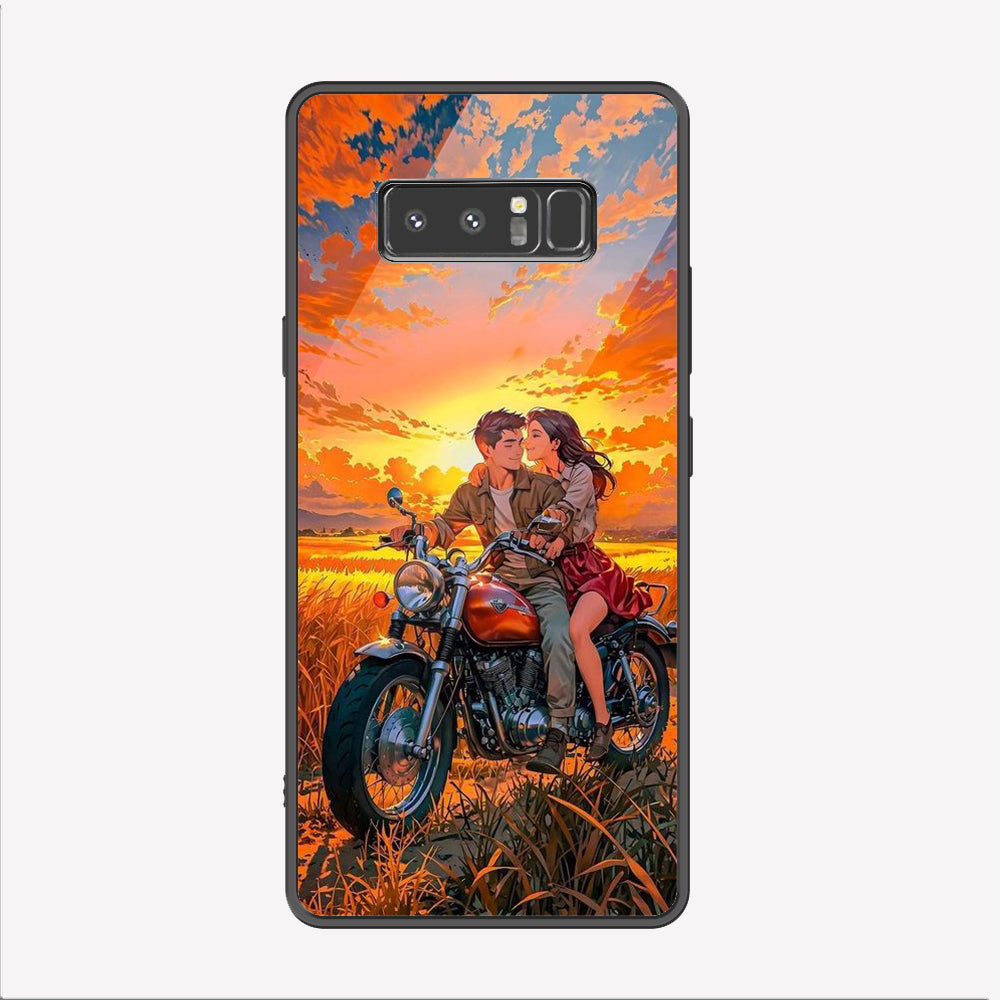 Samsung Galaxy Note 8 Cover - Love Couple Series - Premium Printed Metal soft Bumper shock Proof Case