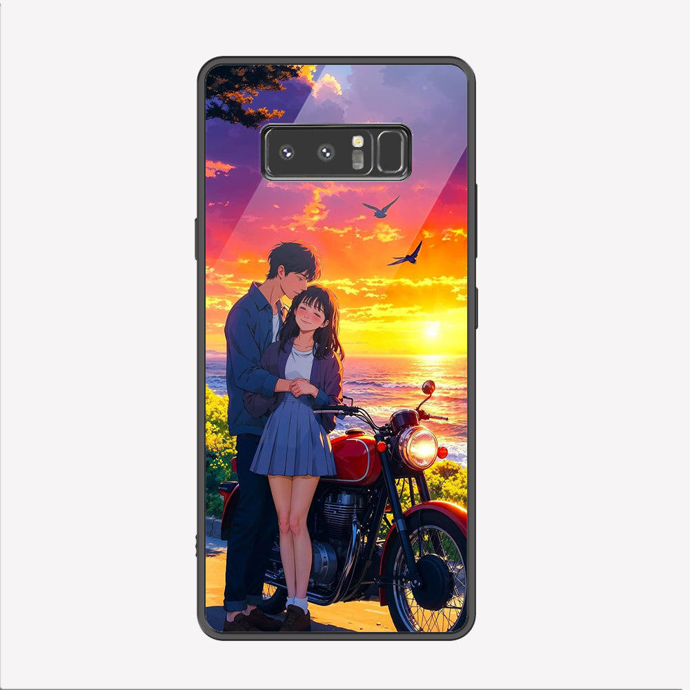 Samsung Galaxy Note 8 Cover - Love Couple Series - Premium Printed Metal soft Bumper shock Proof Case