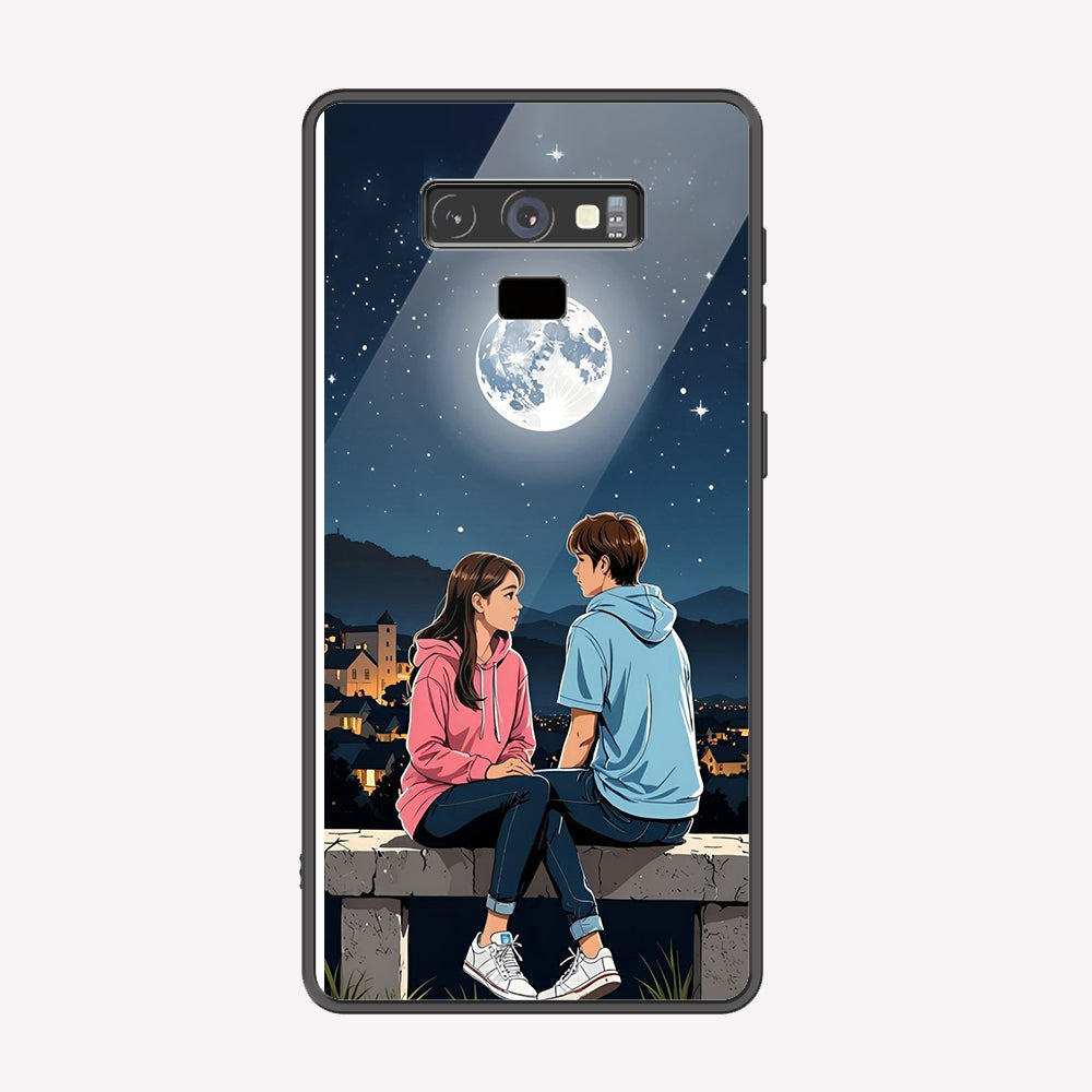 Samsung Galaxy Note 9 Cover - Love Couple Series - Premium Printed Metal soft Bumper shock Proof Case