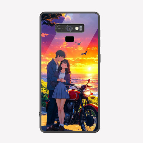 Samsung Galaxy Note 9 Cover - Love Couple Series - Premium Printed Metal soft Bumper shock Proof Case