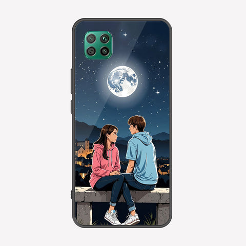 Huawei Nova 6 SE Cover - Love Couple Series - Premium Printed Metal soft Bumper shock Proof Case