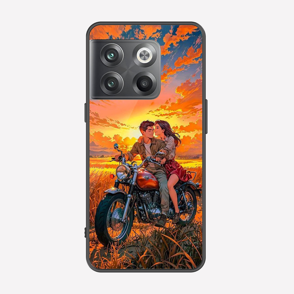 OnePlus 10T Cover - Love Couple Series - Premium Printed Metal soft Bumper shock Proof Case