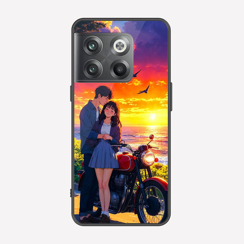 OnePlus 10T Cover - Love Couple Series - Premium Printed Metal soft Bumper shock Proof Case