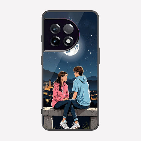 OnePlus 11 Cover - Love Couple Series - Premium Printed Metal soft Bumper shock Proof Case