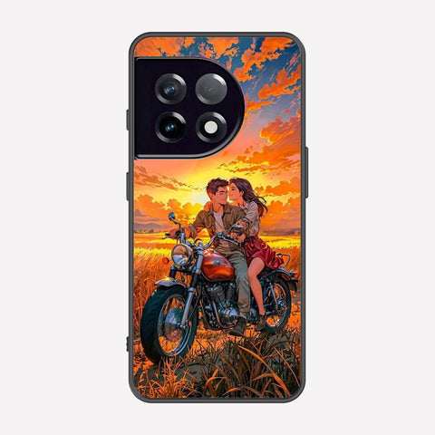 OnePlus 11 Cover - Love Couple Series - Premium Printed Metal soft Bumper shock Proof Case