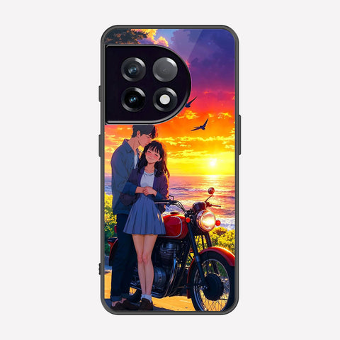 OnePlus 11 Cover - Love Couple Series - Premium Printed Metal soft Bumper shock Proof Case