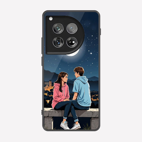 OnePlus 12 Cover - Love Couple Series - Premium Printed Metal soft Bumper shock Proof Case