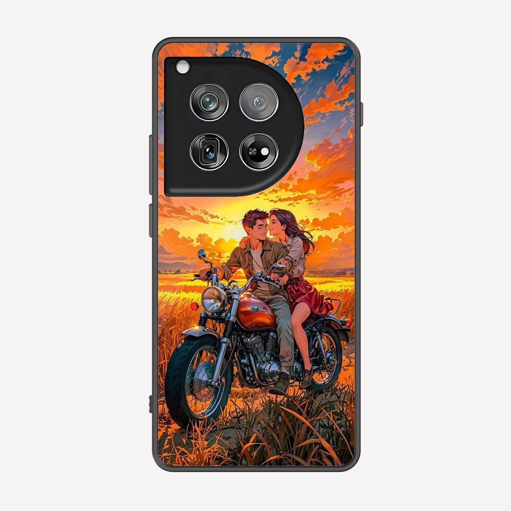 OnePlus 12 Cover - Love Couple Series - Premium Printed Metal soft Bumper shock Proof Case
