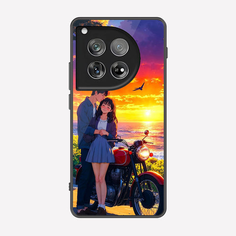OnePlus 12 Cover - Love Couple Series - Premium Printed Metal soft Bumper shock Proof Case