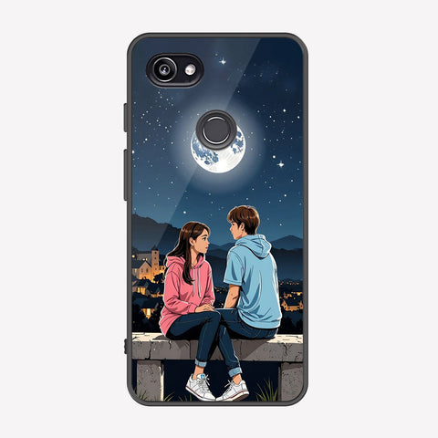Google Pixel 3 Cover - Love Couple Series - Premium Printed Metal soft Bumper shock Proof Case