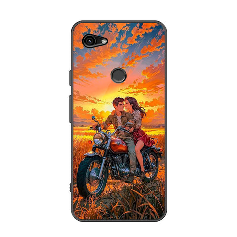 Google Pixel 3a Cover - Love Couple Series - Premium Printed Metal soft Bumper shock Proof Case