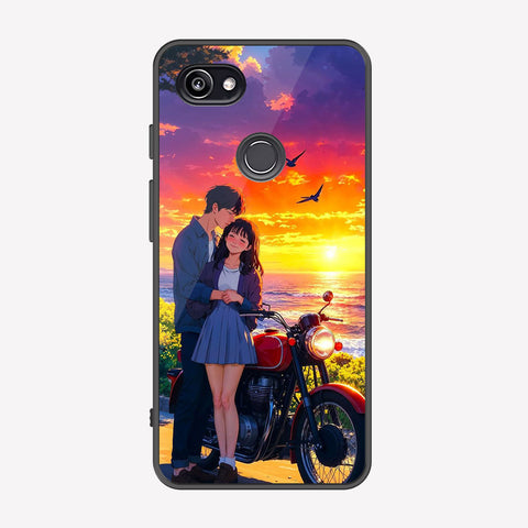 Google Pixel 3 XL Cover - Love Couple Series - Premium Printed Metal soft Bumper shock Proof Case