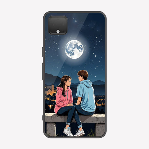 Google Pixel 4 XL Cover - Love Couple Series - Premium Printed Metal soft Bumper shock Proof Case